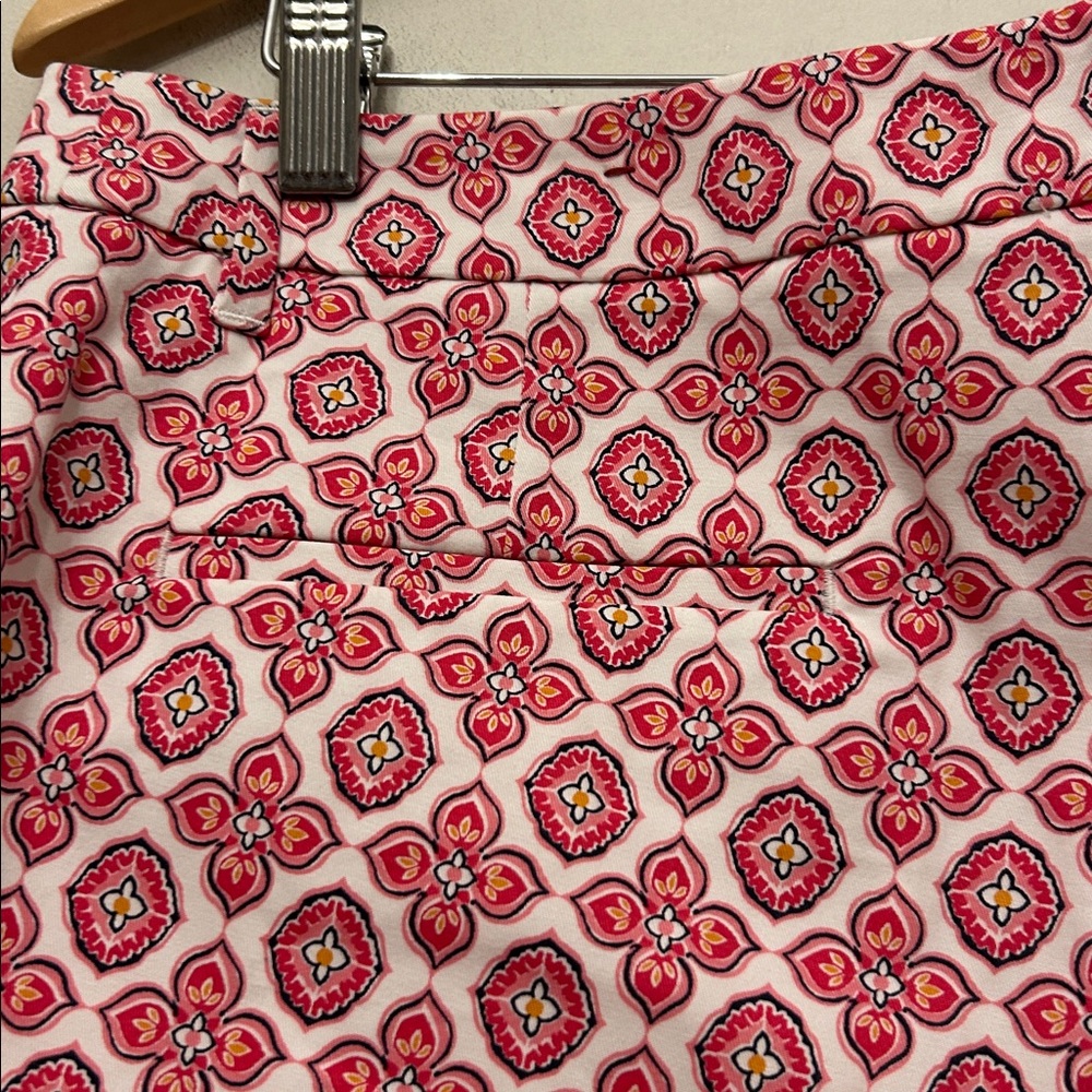 Talbots Red White Patterned Ankle Pants Size 12 E… - image 5